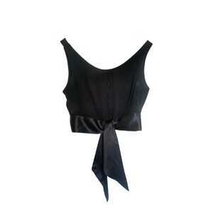 Vintage 90's Sheer Valentino Oliver Sleeveless Crop Blouse  Oliver Label